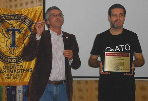 DTM ceremony for Rui Henriques - award handed over by Luis Caetano current D59 LGM
