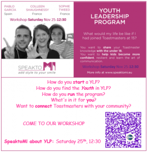 YLP Milan Workshop flier